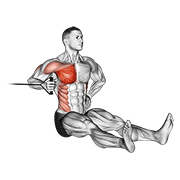 Band One Arm Twisting Chest Press exercise animation
