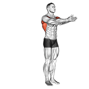 Dynamic Chest Stretch (male) exercise animation