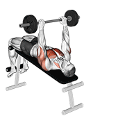 Barbell Decline Pullover form demonstration - targeted for Pectorals Chest workouts