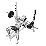 Barbell Reverse Grip Incline Bench Press exercise animation