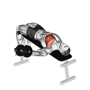 Dumbbell Decline One Arm Fly exercise animation