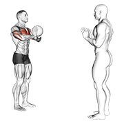 Medicine Ball Chest Pass exercise animation