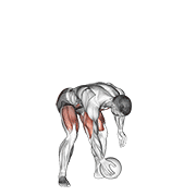 Medicine Ball Chest Push From 3 Point Stance form demonstration - targeted for Pectorals Chest workouts