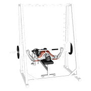 Smith Wide Grip Bench Press exercise animation