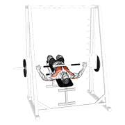 Smith Wide Grip Decline Bench Press exercise animation
