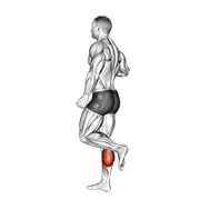One Leg Floor Calf Raise form demonstration - targeted for Calves Lower Legs workouts