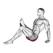 Seated Glute Stretch exercise animation