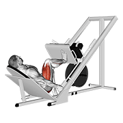 Sled 45 Degrees One Leg Press exercise animation