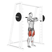 Smith Front Squat (clean Grip) exercise animation