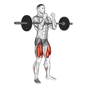 Barbell Full Zercher Squat exercise animation