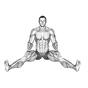 Seated Wide Angle Pose Sequence exercise animation