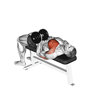Dumbbell One Arm Reverse Grip Press exercise animation