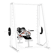 Smith Machine Decline Close Grip Bench Press exercise animation