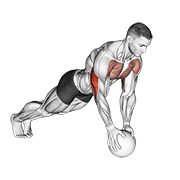 Medicine Ball Close Grip Push Up exercise animation