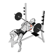 Barbell Incline Close Grip Bench Press form demonstration - targeted for Triceps Upper Arms workouts