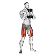 Dumbbell Goblet Squat exercise animation