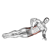 Side Bridge Hip Abduction exercise animation