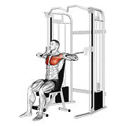 Cable Seated Chest Press exercise animation