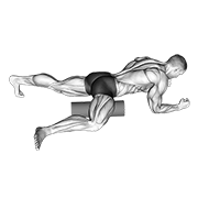 Roller Hip Stretch exercise animation