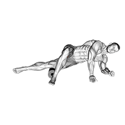 Roller Hip Lat Stretch exercise animation