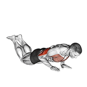 Close-Grip Push-Up (on Knees) exercise animation