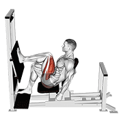 Lever Horizontal One Leg Press exercise animation