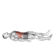 Half Sit-Up (male) exercise animation