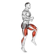 Half Knee Bends (male) exercise animation
