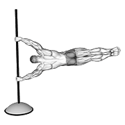 Flag form demonstration - targeted for Abs Waist workouts
