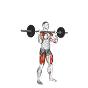 Barbell Thruster form demonstration - targeted for Delts Shoulders workouts