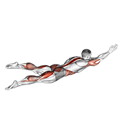 Swimmer Kicks V. 2 (male) form demonstration - targeted for Glutes Upper Legs workouts
