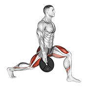 Weighted Stretch Lunge exercise animation