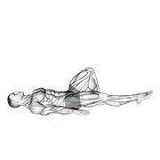 Single Leg Bridge With Outstretched Leg exercise animation