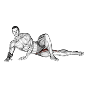 Side Lying Hip Adduction (male) exercise animation